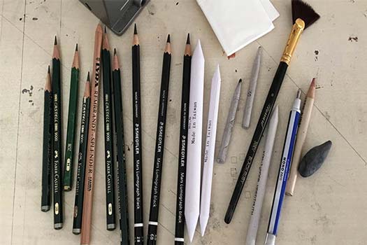 different art pencils